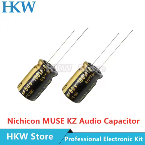 10pcs New Nichicon MUSE KZ Series 25V 50V 100V 10UF 22UF 33UF 47UF 100UF 220UF 470UF 1000UF Hi-Fi Au