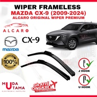 Frameless Wiper MAZDA CX-9 2009 to/d 2024 AlcaroOriginal - MAZDA CX-9 Glass Broom - MAZDA CX-9 Frame