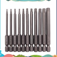 For 1/4" Hex Shank 75mm Length Steel Star 6 Point Screw Driver Kit Tool Screwdriver Bit