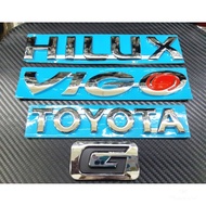 โลโก้ hilux vigo toyota G  ยกชุด 4 ชิ้น