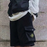 Stone Island 21SS Mens Cotton Overalls Shorts Embroidered LOGO Loose Fashion Shorts Plus Size Beach