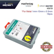 ALPEN KM19 HSS SPRINT MASTER METAL DRILL BIT SET (19PCS) BEND-PROOF 1.0MM to 10.0MM STEP RISE 0.5MM