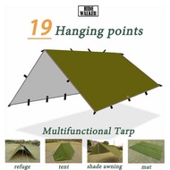 C Waterproof Tent Tarp 1 Hang Points Survival Outdoor Camping Tactical Sun Shelter 4X4 3X4 3X3