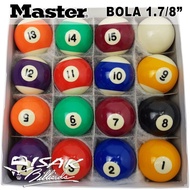 Master Ball Set - Bola Kecil 1.7/8" Biliar Billiard Pool Meja Bilyard