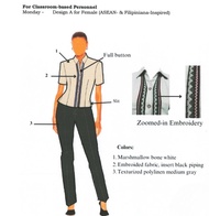 DepED Teachers Uniform for WOMEN Fabric Set TELA Only Classroom Based Uniform