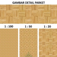 Patterned Paper Scale Parquet Pattern/ - Floor - Wooden Wall Miniblock/ 1 A4 Paper 110gsm