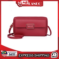 MILANDO Ladies Wallet PU leather Wallet Clutch Bag Small Crossbody Sling Handphone Bag Dompet Wallet
