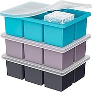 Large Ice Cube Tray for Whiskey: 2inch Big Silicone Ice Trays for Whisky - 3Pack Old Fashioned Ice C