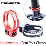 RISK Ultralight Bicycle Seat Post Clamp For 31.8mm 34.9mm MTB Road Bike Seatpost Clamps Aluminum Clip+Titanium Bolts Accessories