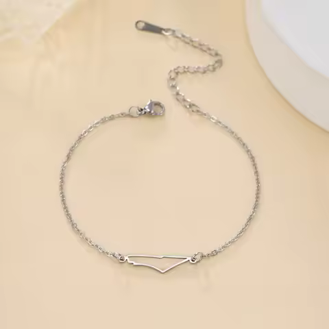 Cazador Palestine Israel Map Hand Bracelets for Women Gold Color Country Map Bracelet Gift Stainless