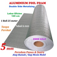 LEBAR 120cm Aluminium Foil Atap Double | Thermal Foam Metalizing Foil