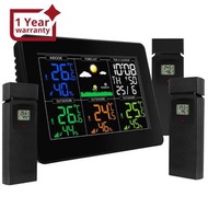 【$包郵$】WEA-289 數字無線氣象站室內室外溫度計濕度計帶鬧鐘、彩色大顯示溫度監視器帶日曆和背光