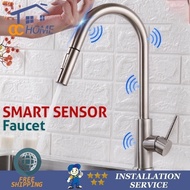 PL Kitchen Tap Faucet Stainless Steel Pull Out Sensor Smart Touch Control Sink Tap Induction Mixed Faucet