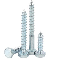 (Galvanized hexagonal self-tapping DIN571 Galvanized wood screw Self-tapping screw Extended hexagona