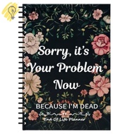 JANE End of Life Planner, I'm Dead Now What Book Planner Guided When I'm Gone Workbook Legacy Planni
