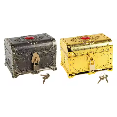 Pirate Treasure Chest Decoration Multifunction Adventurous Treasure Box for Boys Girls Kids Prizes C