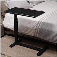Bedside Desk C-shaped Base Laptop Desk Home Office Sofa Side End Tables Days Overbed Table Mobile Stand-up Computer Desk Height-Adjustable Can Be Used for Professional Care, Bedroom Comfortable