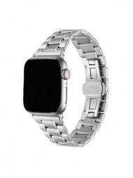 不鏽鋼雙珠寶石apple手表錶帶,適用於apple Watch 3/4/5/6/se系列,可調節金屬運動手帶,38/40/41,42/44/45/49