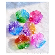 8CM RAINBOW Flower Shoe Hair Clip