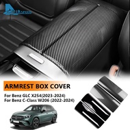 AIRSPEED For Mercedes-Benz C-Class W206 GLC X254 ABS Car Armrest Box Cover Sticker Interior Accessor