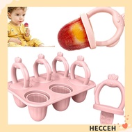 HECCEH Silicone Popsicle Mold, DIY 6 Cavity Baby Teething Ice Cream Stick Mold, Perfect BPA-Free Eas
