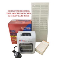 Okyo ET-6300 ET6300 Time Recorder Punch Card Machine Free 100 Punch Cards