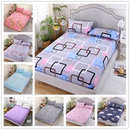 3 IN 1 Fitted Bedsheet Set PillowCases Single/Queen/Super King Size DGCW