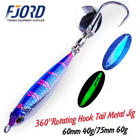 FJORD Hyper Long Casting Metal Jig 30g 40g 60g 80g Fishing Lure Hard Saltwater Swimbait Rotating Hoo