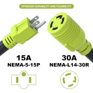 NEMA 5-15P to L14-30R Power Adapter Cord,15 Amp Male Plug to 30 Amp Female Generator Adapter,Househo