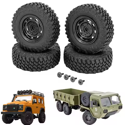 4PCS MN99S Original Tires,Compatible for MN78/82/90/98/99/168, WPL C24/B36, JJRC Q60/Q75, Fayee FY00