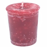 COURAGE Reiki Charged Herbal Votive Candle (red orange) approx.13hrs