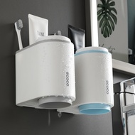 ECOCO Toothbrush Holder, Toothbrush Holder, Bathroom Storage Shelf Comes With 2 Wall Mounted Cups