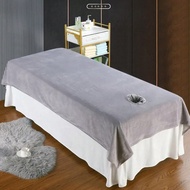 LXIANGN Velvet Beauty Bedsheet Extra Fleece Bed Sheet Velvet Massage Treatment Bed Sheets SPA With H