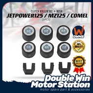 SYM JETPOWER 125 / MZ125 / COMEL CLUTCH ROLLER SET + BUSH (6PCS) JET POWER 125
