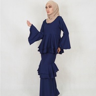 Muslimah Baju Kurung Peplum Perempuan Dewasa (S-5XL) Baju Kurung Moden Ibu Anak Sedondon