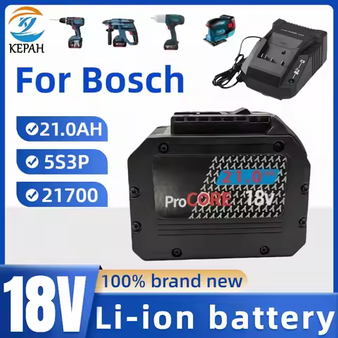 100% NEW 18V 21.0Ah ProCORE Rechargeable Battery For Bosch Cordless Tools BAT618 GBA18V80 21700 High