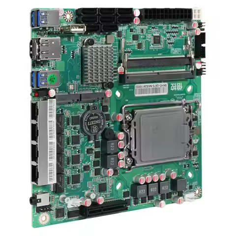 Mini-ITX Motherboard for NAS Home Media Server Firewall VPN Intel LGA1700 4-Port 2.5Gb I226V Dual M.