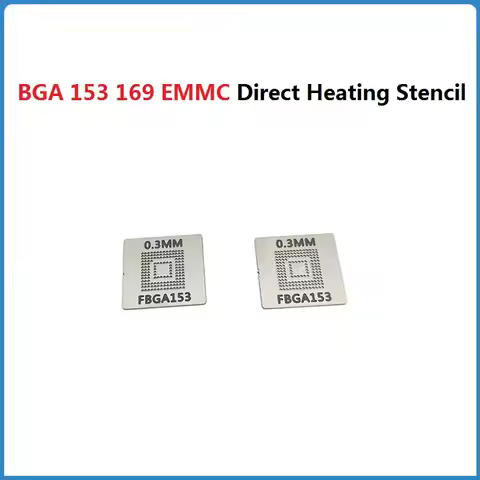 BGA 153 169 EMMC Direct Heating Stencil Font IC Chip Reballing Tin Stencils 5G5A 5D1L 5D1K Repair To