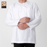 S&D Project Uje Koko Shirt Long Sleeve Pangsi Top Size ML XL 2XL 3XL 4XL - White Color