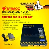 Gigabit POE 4 Port Switch + 3 Port FO Uplink | Switch 4Port IP Camera CCTV POE in POE Out 9-57V