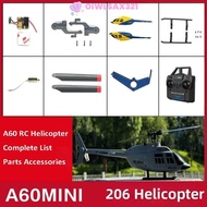 OIWLSAX321 Remote Control Helicopter Aircraft, 4CH Altitude Hold Optical Flow 2.4G 6-Aixs A60 RC Hel