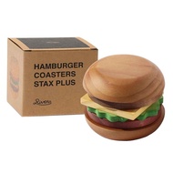 Rivers Hamburger Coasters Stacks Plus Coaster Set of 6 Gift Tray Wooden Kettle Mat Coaster Set Coffe
