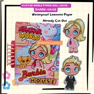 Paper Doll House Avatar World Barbie Quite Book Paper doll Avatar World Barbie House Book Buku Patun