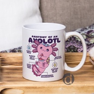 Axolotl Fish Salamender Design Glass Mug