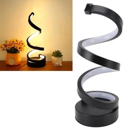 Ffggg Bedside Lamp  3 Color Temperature Decorative Spiral LED Table for Restaurant
