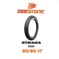 ยางนอกมอเตอร์ไซต์ ลายw125i ปลาวาฬ 80/90-17 D989