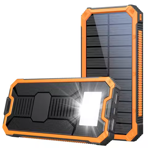 Power Bank 20000mAh Solar Charging Poverbank with Camping Light for iPhone Samsung Powerbank Fast Ch