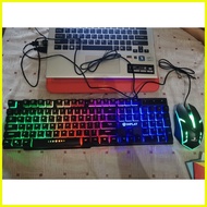 ♞Gaming Keyboard Inplay STX360 RGB Keyboard And Mouse Set USB Pc Keyboard Office Keyboard Black