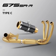 For CF675SR 675SR 675R-R 675 SR-R Full Motorcycle Exhaust System Escape Front Link Pipe Exhaust Moto