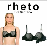 Rheto style Santana cup white mesh black Bra size 32B 34A 36A